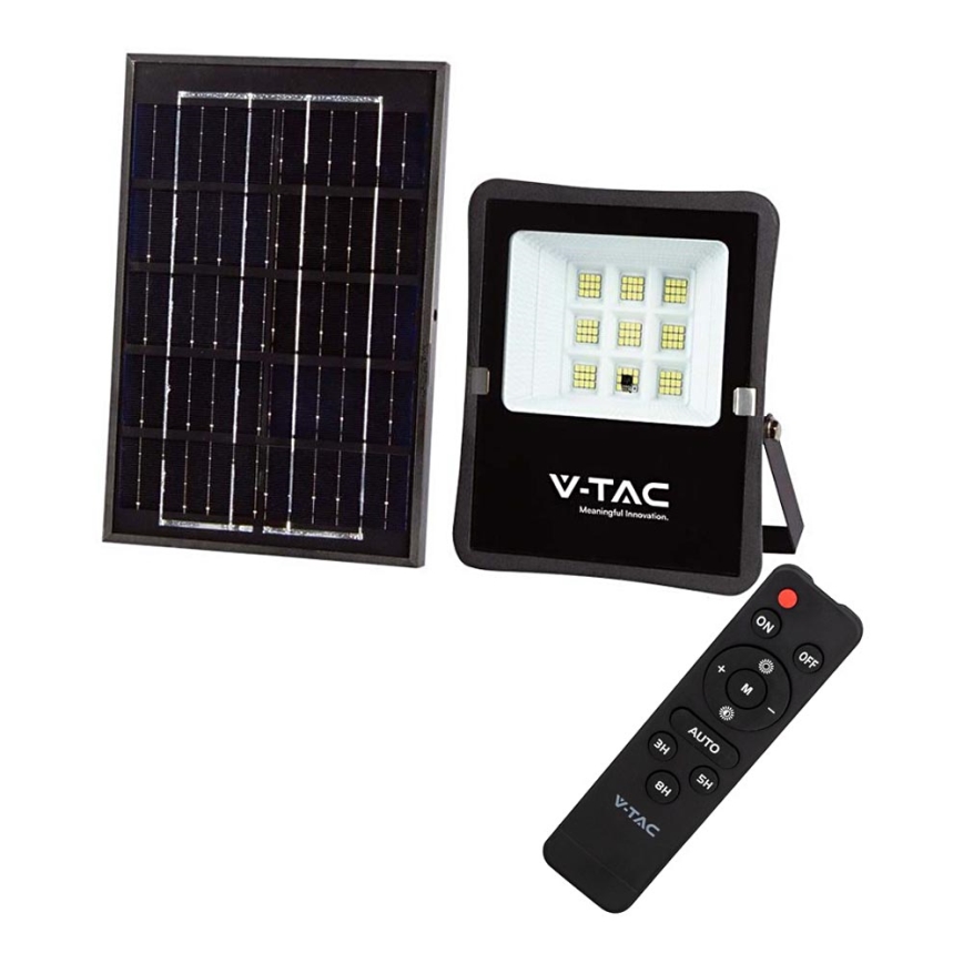 LED Εξωτερικός ηλιακός προβολέας LED/6W/3,2V 4000K IP65 5000 mAh + τηλεχειριστήριο