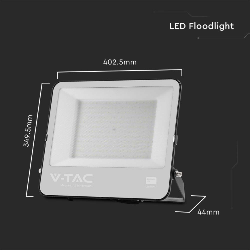 LED Εξωτερικός Προβολέας SAMSUNG CHIP LED/200W/230V 4000K IP65 μαύρο