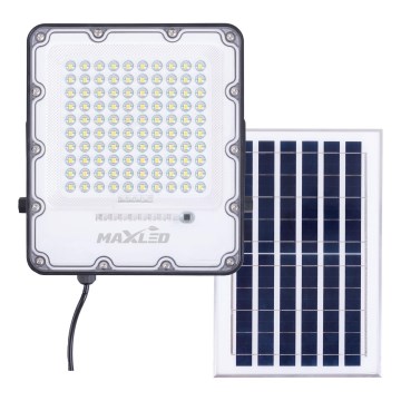 LED Εξωτερικού χώρου dimming ηλιακό προβολέας LED/50W/3,2V 4500K IP65 μαύρο + τηλεχειριστήριο