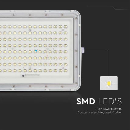 LED Εξωτερικού χώρου solar προβολέας  LED/20W/3,2V 4000K λευκό IP65 + τηλεχειριστήριο