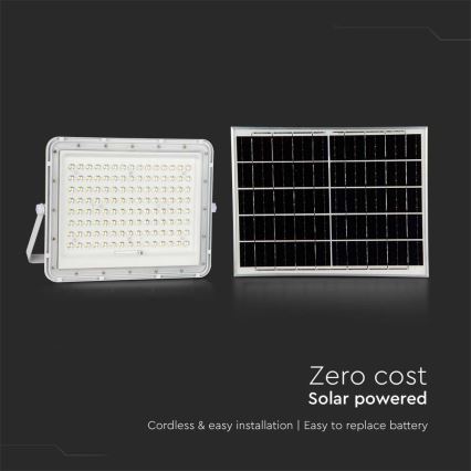 LED Εξωτερικού χώρου solar προβολέας  LED/20W/3,2V 4000K λευκό IP65 + τηλεχειριστήριο