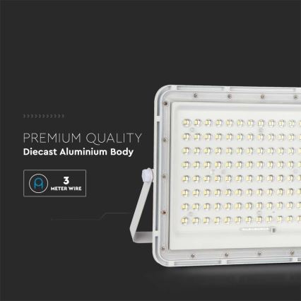 LED Εξωτερικού χώρου solar προβολέας  LED/20W/3,2V 4000K λευκό IP65 + τηλεχειριστήριο