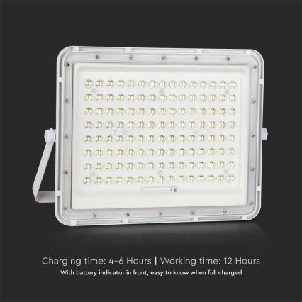 LED Εξωτερικού χώρου solar προβολέας  LED/20W/3,2V 4000K λευκό IP65 + τηλεχειριστήριο