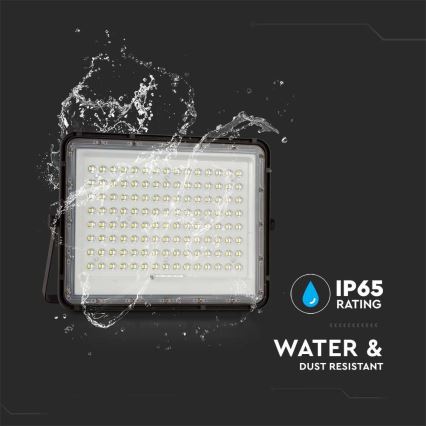 LED Εξωτερικού χώρου solar προβολέας  LED/200W/3,2V 4000K μαύρο IP65 + τηλεχειριστήριο