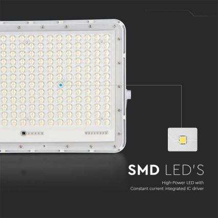 LED Εξωτερικού χώρου solar προβολέας  LED/30W/3,2V 4000K λευκό IP65 + τηλεχειριστήριο