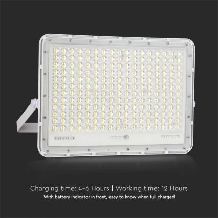 LED Εξωτερικού χώρου solar προβολέας  LED/30W/3,2V 4000K λευκό IP65 + τηλεχειριστήριο