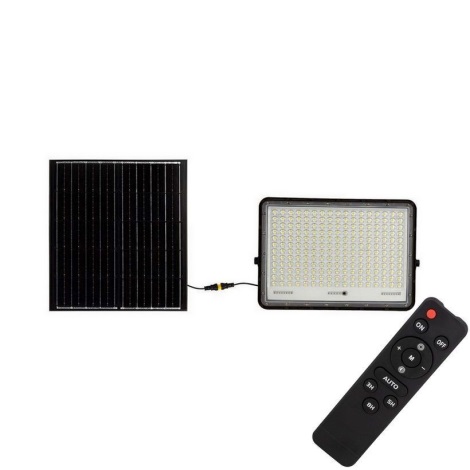 LED Εξωτερικού χώρου solar προβολέας  LED/30W/3,2V 6400K μαύρο IP65 + τηλεχειριστήριο