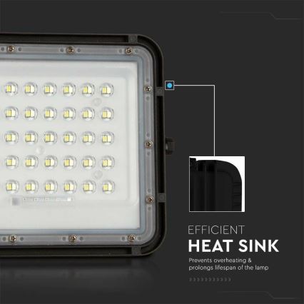 LED Εξωτερικού χώρου dimming solar προβολέας LED/6W/3,2V IP65 4000K μαύρο + τηλεχειριστήριο