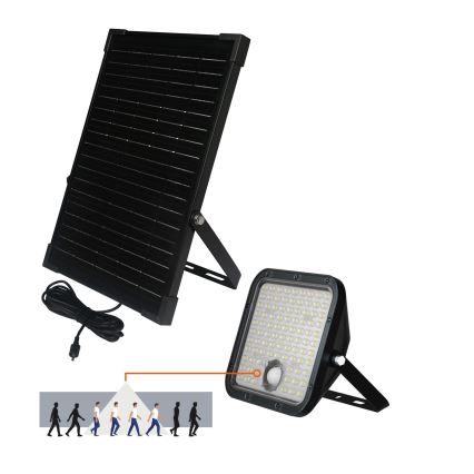 LED Εξωτερικού χώρου solar προβολέας με αισθητήρα LED/30W/6,4V IP65 3000/4000K + τηλεχειριστήριο