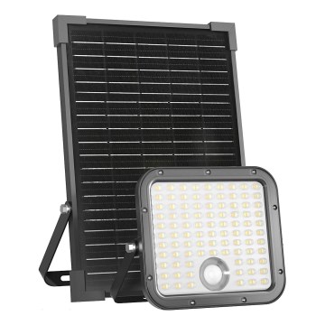 LED Εξωτερικού χώρου solar προβολέας με αισθητήρα LED/30W/6,4V IP65 3000/4000K + τηλεχειριστήριο