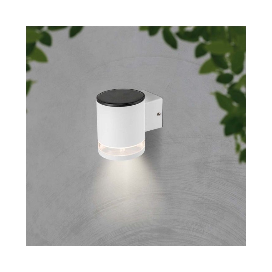 LED Εξωτερικού χώρου solar φωτιστικό τοίχου LED/1W/3,7V 3000K IP54 λευκό