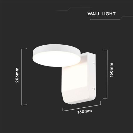 LED Εξωτερικού χώρου wall flexible φωστικό LED/17W/230V IP65 3000K λευκό