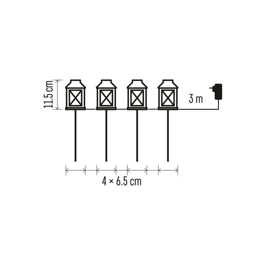 LED Εξωτερικού χώρου διακοσμητικό 4xLED/5W/230V IP44