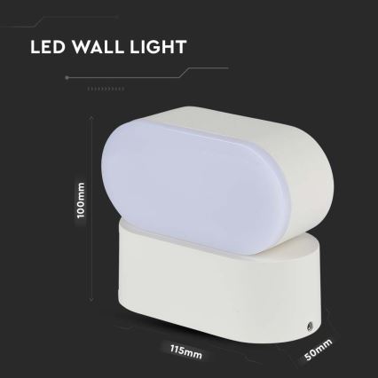 LED Εξωτερικού χώρου εύκαμπτο φωτιστικό τοίχου LED/5W/230V 4000K IP65 λευκό