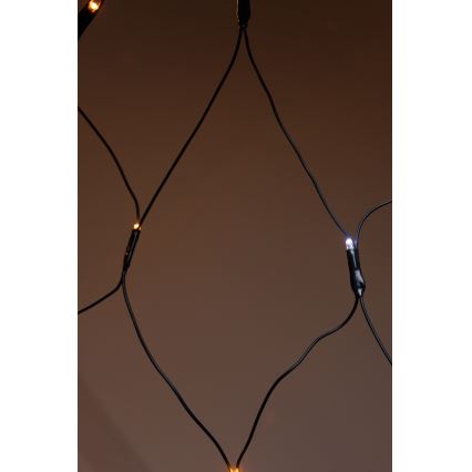 LED Εξωτερικού χώρου Χριστουγεννιάτικα λαμπάκια κουρτίνα NET 240xLED/7,2W/230V 1,5x2 m IP44 θερμό λευκό