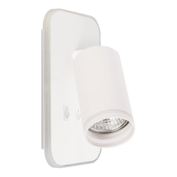 LED επιτοίχιο φωτιστικό σποτ PIPE 1xGU10/10W/230V + LED/6W λευκό