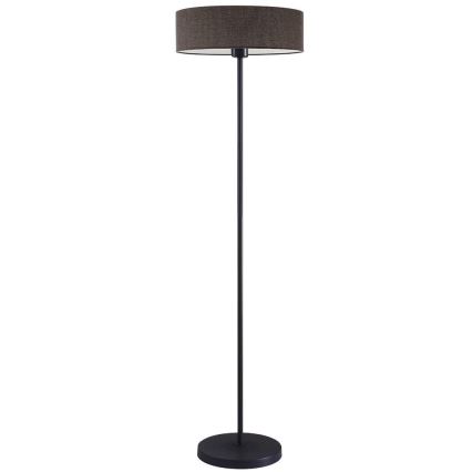 LED Επιδαπέδιο φωτιστικό TUNJA 1xE27/20W/230V Ø 38 cm μαύρο/καφέ