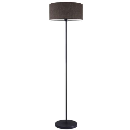 LED Επιδαπέδιο φωτιστικό TUNJA 1xE27/20W/230V διάμ. 38 cm μαύρο/καφέ