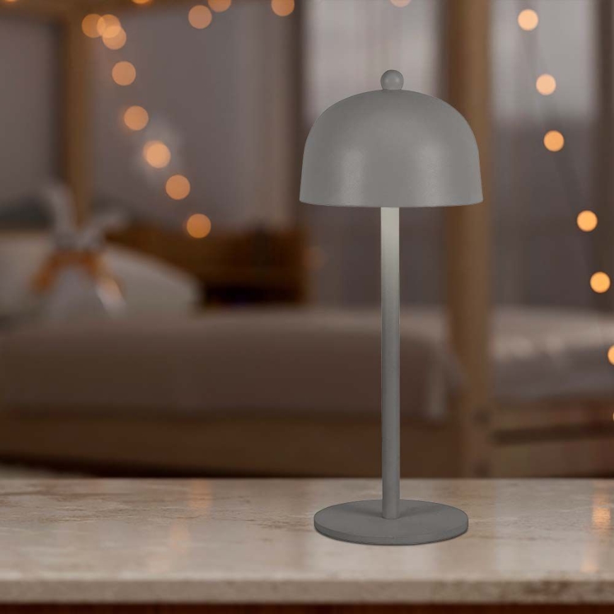 LED Dimming rechargeable touch επιτραπέζια λάμπα LED/1W/5V 3000-6000K 1800 mAh γκρι