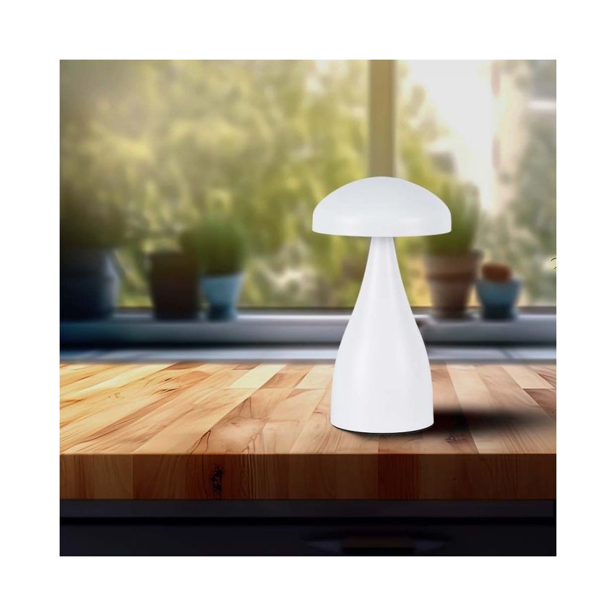 LED Dimming rechargeable touch επιτραπέζια λάμπα LED/1W/5V 3000-6000K 1800 mAh λευκό