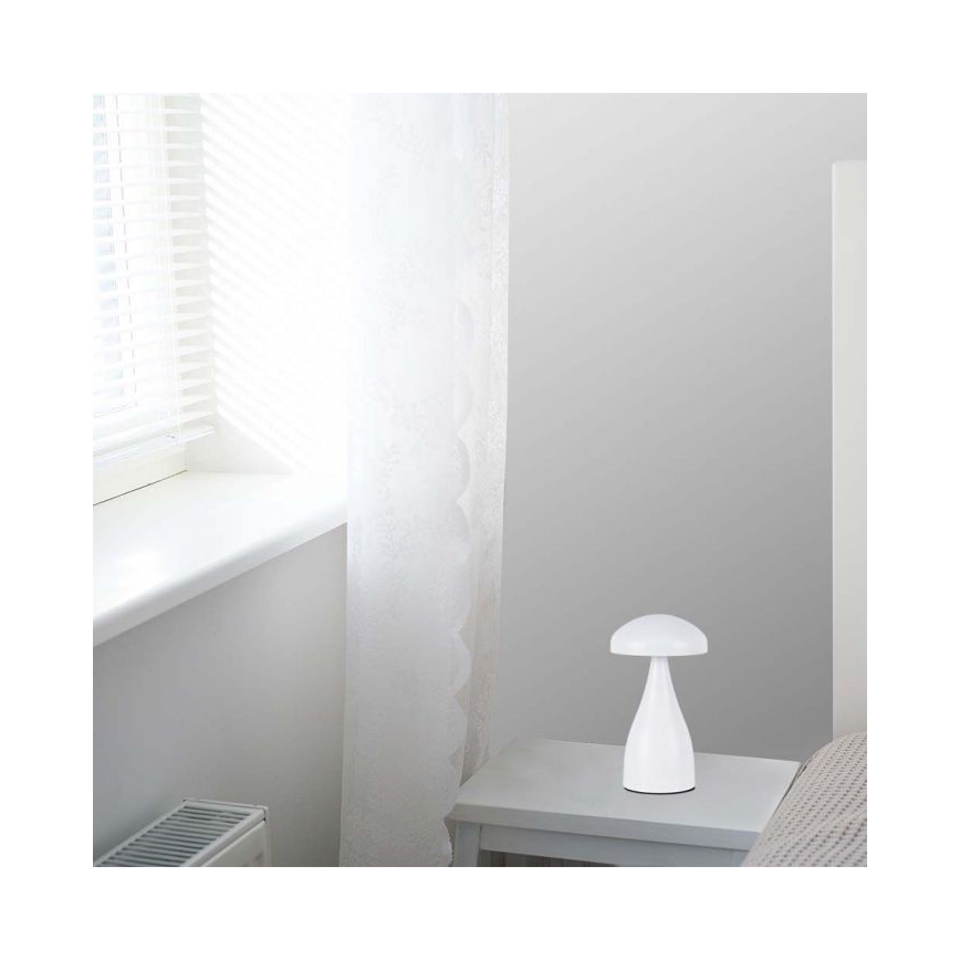 LED Dimming rechargeable touch επιτραπέζια λάμπα LED/1W/5V 3000-6000K 1800 mAh λευκό