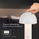 LED Dimming rechargeable touch επιτραπέζια λάμπα LED/1W/5V 3000-6000K 1800 mAh λευκό