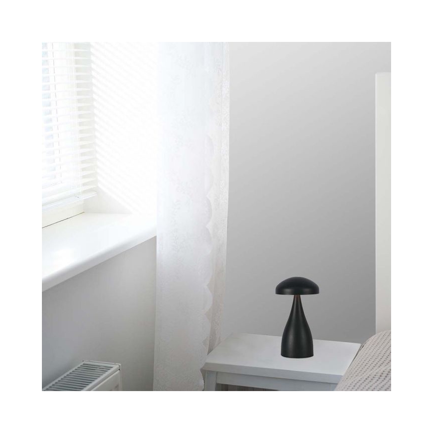 LED Dimming rechargeable touch επιτραπέζια λάμπα LED/1W/5V 3000-6000K 1800 mAh μαύρο