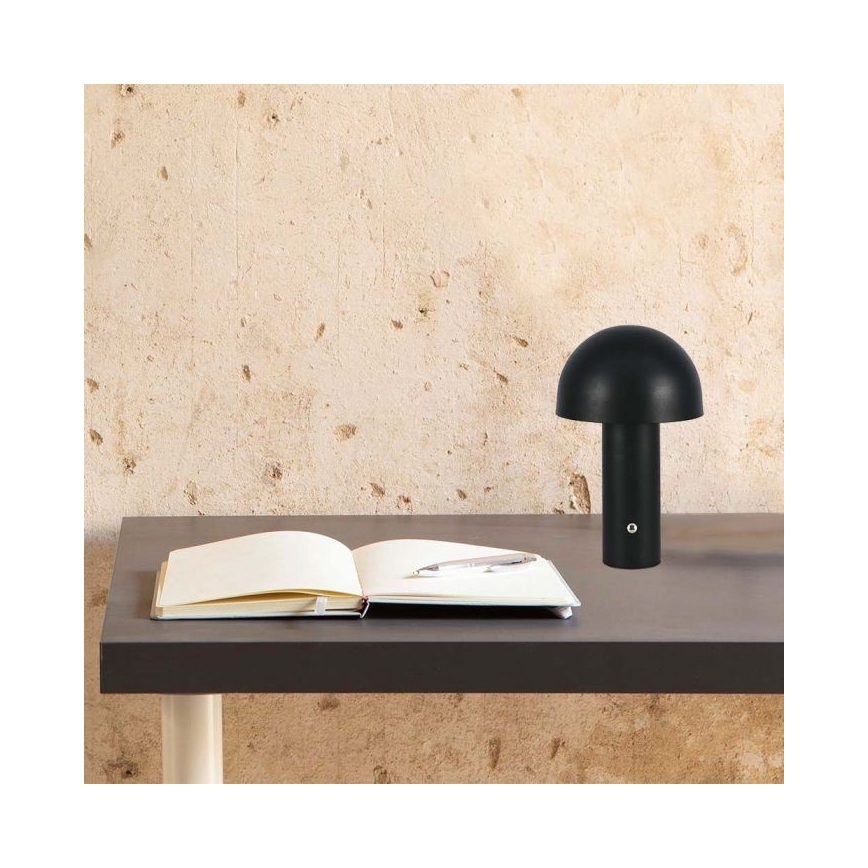 LED Dimming rechargeable touch επιτραπέζια λάμπα LED/1W/5V 3000-6000K 1800 mAh μαύρο