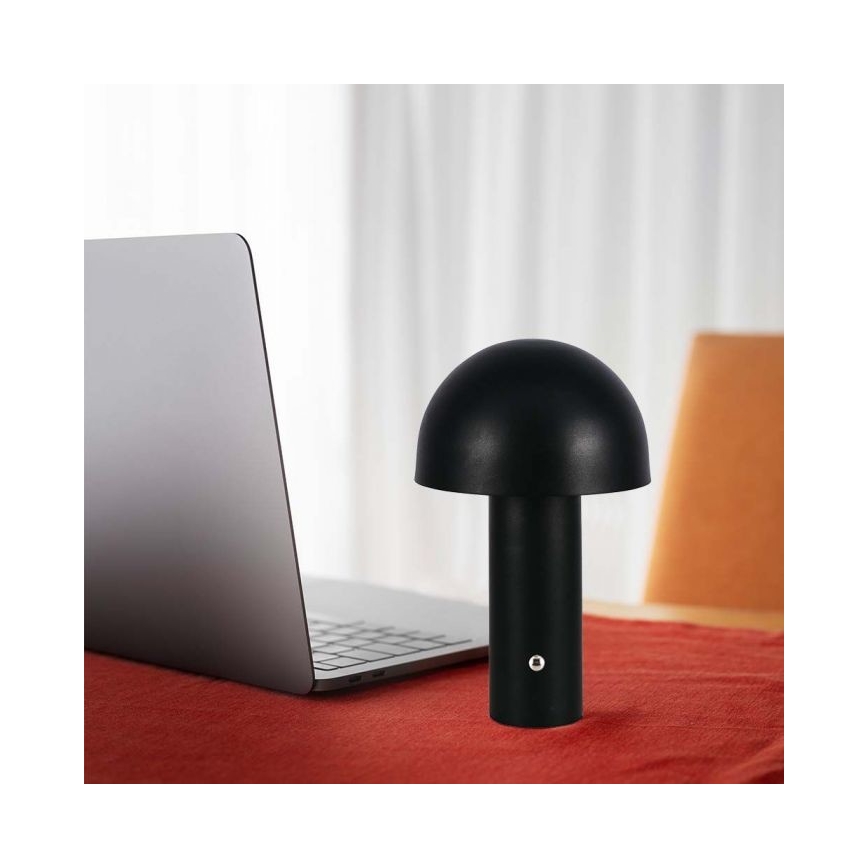 LED Dimming rechargeable touch επιτραπέζια λάμπα LED/1W/5V 3000-6000K 1800 mAh μαύρο