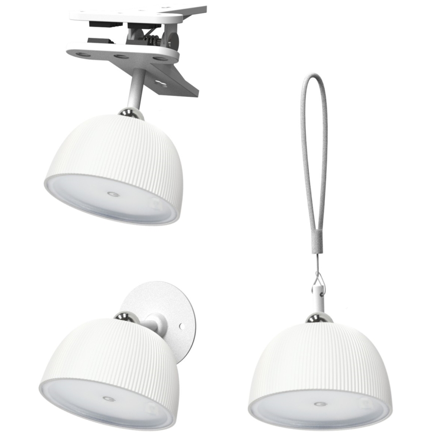 LED Επαναφορτιζόμενη επιτραπέζια λάμπα dimming 4σε1 LED/3,5W/5V 3000/4000/6500K IP54 1800 mAh λευκό