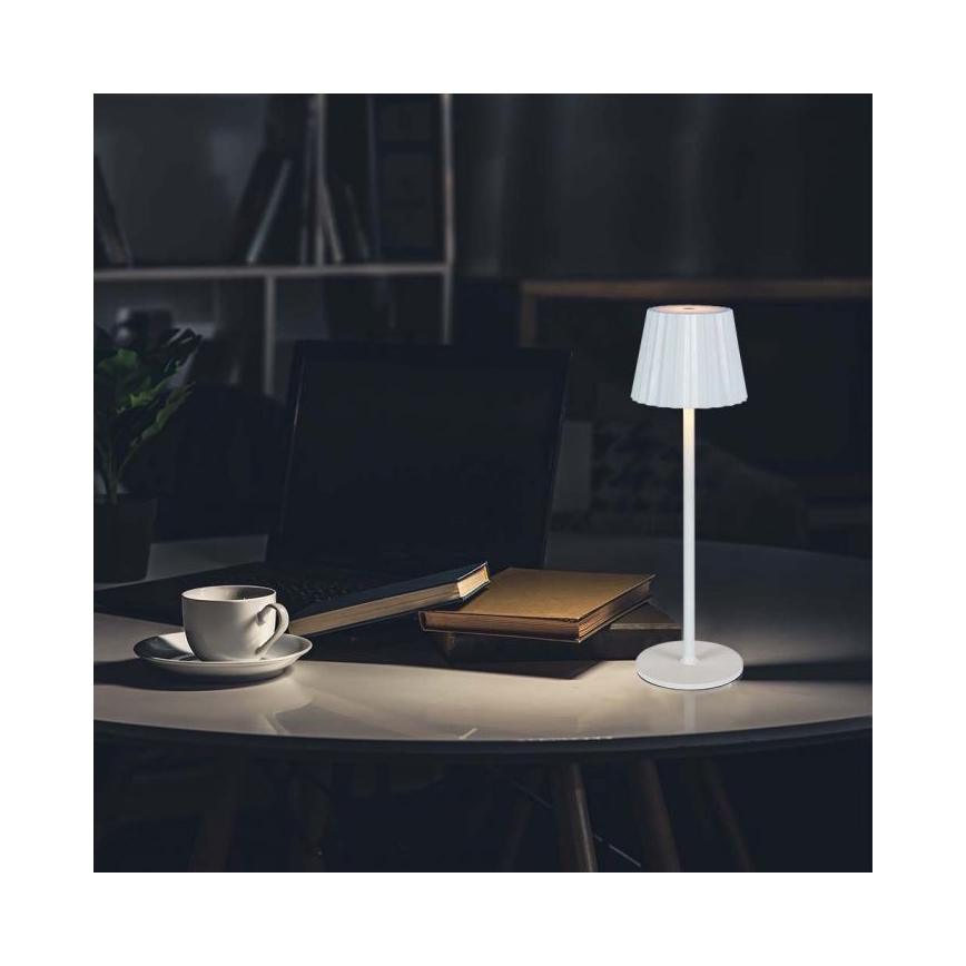 LED Dimming rechargeable touch επιτραπέζια λάμπα LED/4W/5V 3000-6000K 1800 mAh λευκό