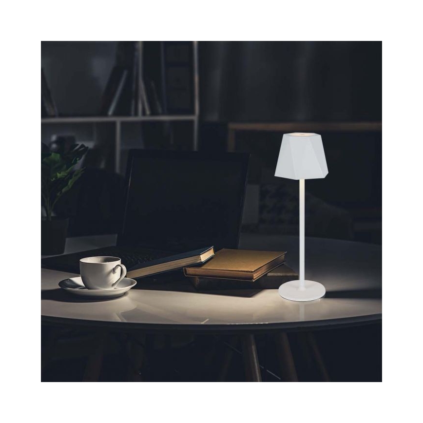 LED Dimming rechargeable touch επιτραπέζια λάμπα LED/4W/5V 3000-6000K 1800 mAh λευκό