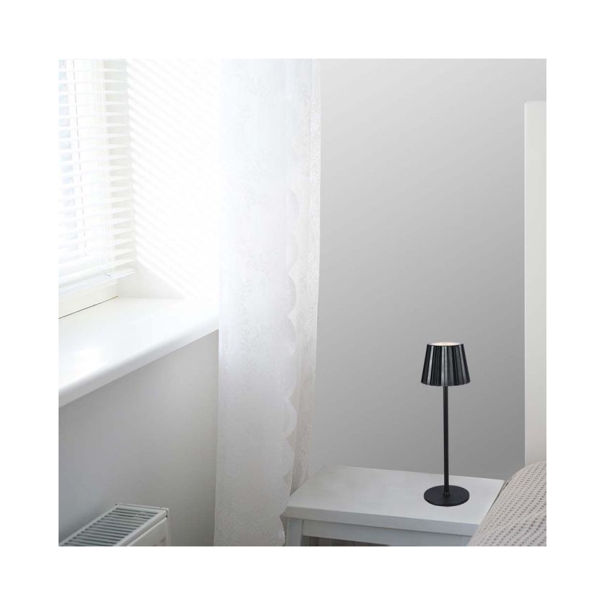 LED Dimming rechargeable touch επιτραπέζια λάμπα LED/4W/5V 3000-6000K 1800 mAh μαύρο