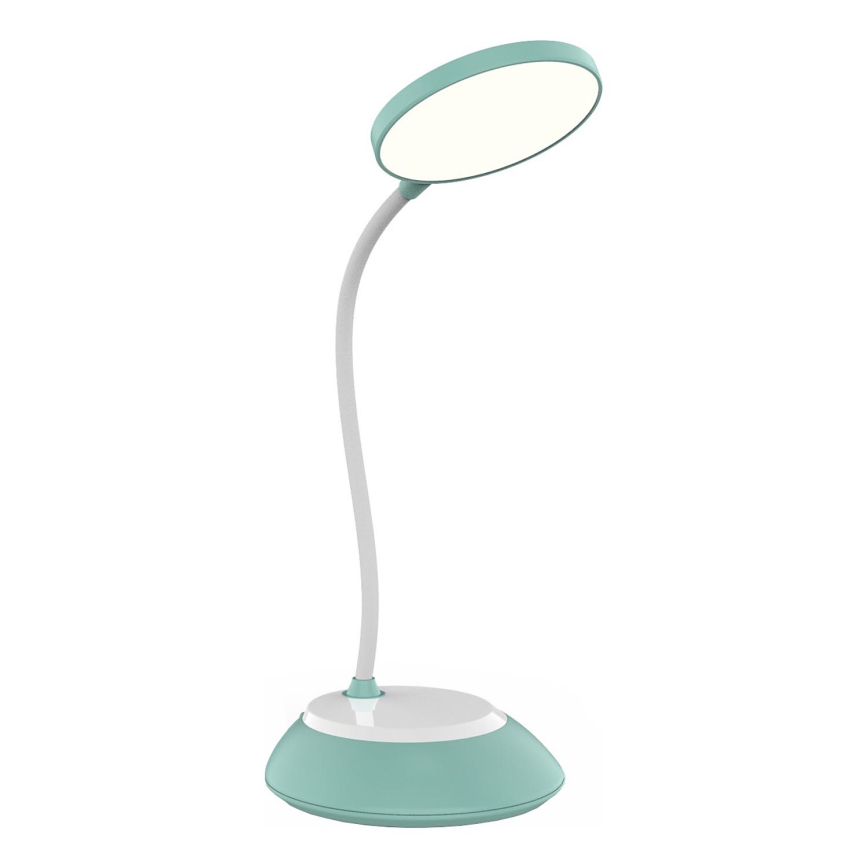 LED Επαναφορτιζόμενη επιτραπέζια λάμπα dimming VISUA LED/5W/5V 3000-5000K 1200 mAh τιρκουάζ