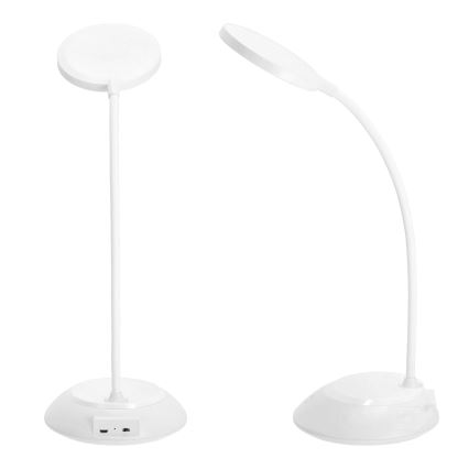 LED Επαναφορτιζόμενη επιτραπέζια λάμπα dimming VISUA LED/5W/5V 3000-5000K 1200 mAh λευκό