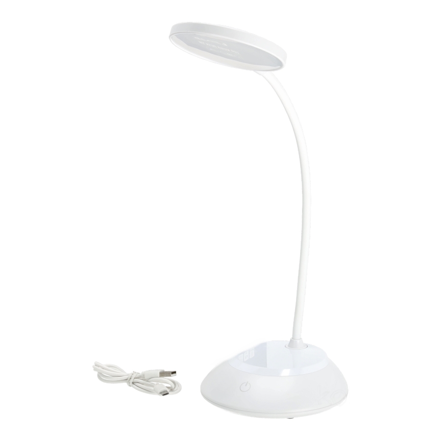 LED Επαναφορτιζόμενη επιτραπέζια λάμπα dimming VISUA LED/5W/5V 3000-5000K 1200 mAh λευκό
