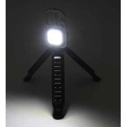 LED Επαναφορτιζόμενο multifunctional flashlight με ένα stand LED/USB-C 400 mAh