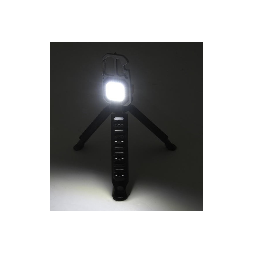 LED Επαναφορτιζόμενο multifunctional flashlight με ένα stand LED/USB-C 400 mAh