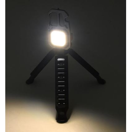 LED Επαναφορτιζόμενο multifunctional flashlight με ένα stand LED/USB-C 400 mAh