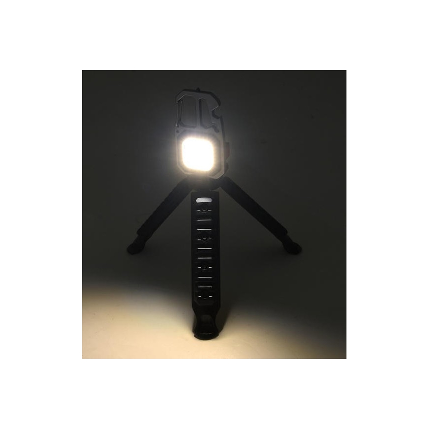 LED Επαναφορτιζόμενο multifunctional flashlight με ένα stand LED/USB-C 400 mAh