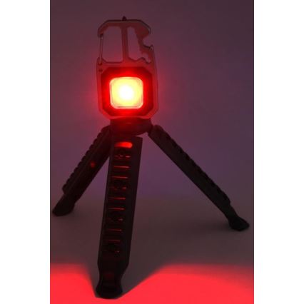 LED Επαναφορτιζόμενο multifunctional flashlight με ένα stand LED/USB-C 400 mAh