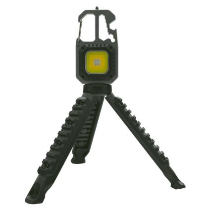 LED Επαναφορτιζόμενο multifunctional flashlight με ένα stand LED/USB-C 400 mAh