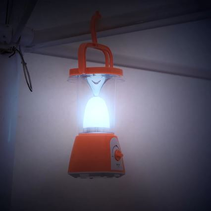 LED Dimming επαναφορτιζόμενο ηλιακό φωτιστικό με λειτουργία power bank LED/230V 710 γυαλιστερό 1600 mAh