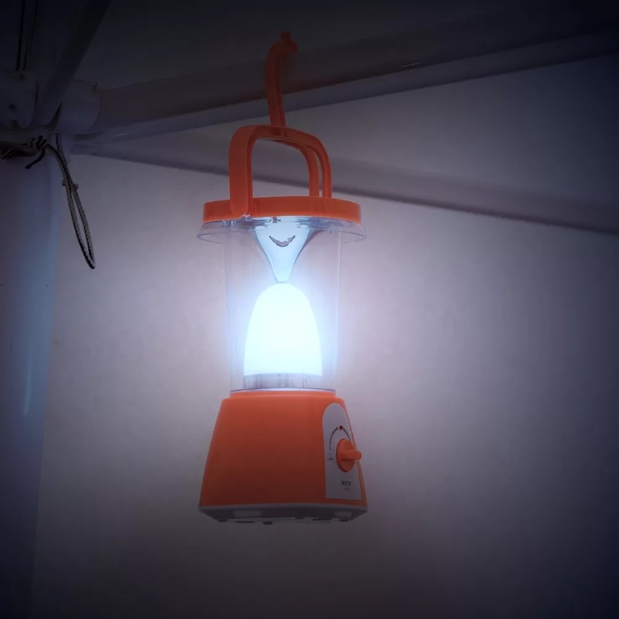LED Dimming επαναφορτιζόμενο ηλιακό φωτιστικό με λειτουργία power bank LED/230V 710 γυαλιστερό 1600 mAh