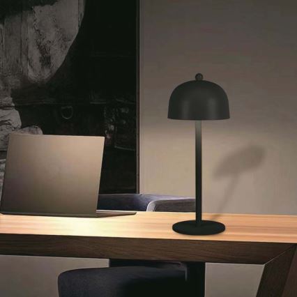 LED Επιτραπέζιο Φωτιστικό Αφής με Ρύθμιση Φωτεινότητας, Επαναφορτιζόμενο LED/1W/5V 3000-6000K 1800 mAh Μαύρο