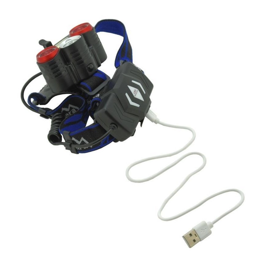 LED Επαναφορτιζόμενος φακός κεφαλής LED / USB 670lm