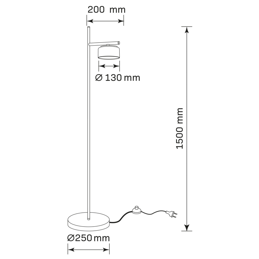 LED επιδαπέδιο φωτιστικό OFELIA 1xGX53/6W/230V μαύρο/μπεζ