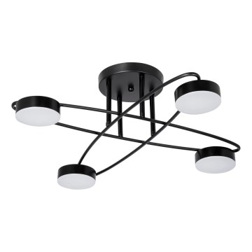LED επιτοίχιο φωτιστικό 4xLED/7W/230V 3000-6000K διάμ. 60 εκ. μαύρο