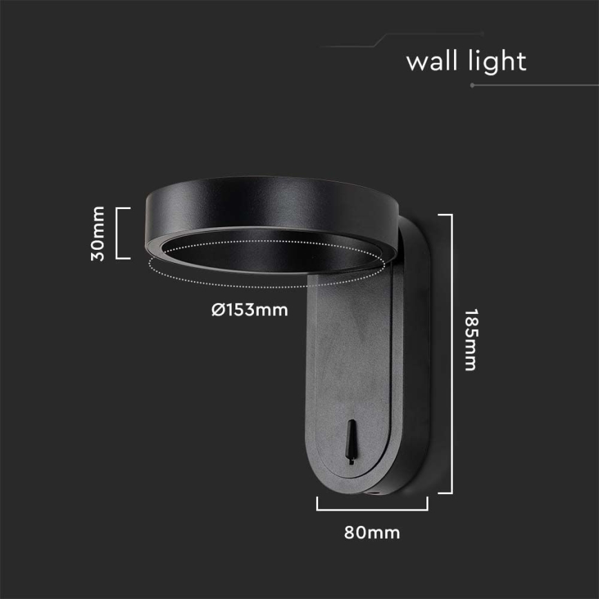 LED Επιτοίχιο φωτιστικό LED/5W/230V 3000K/4000K μαύρο