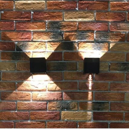 LED Επιτοίχιο φωτιστικό εξωτερικού χώρου 2xLED/3W/230V IP54 μαύρο